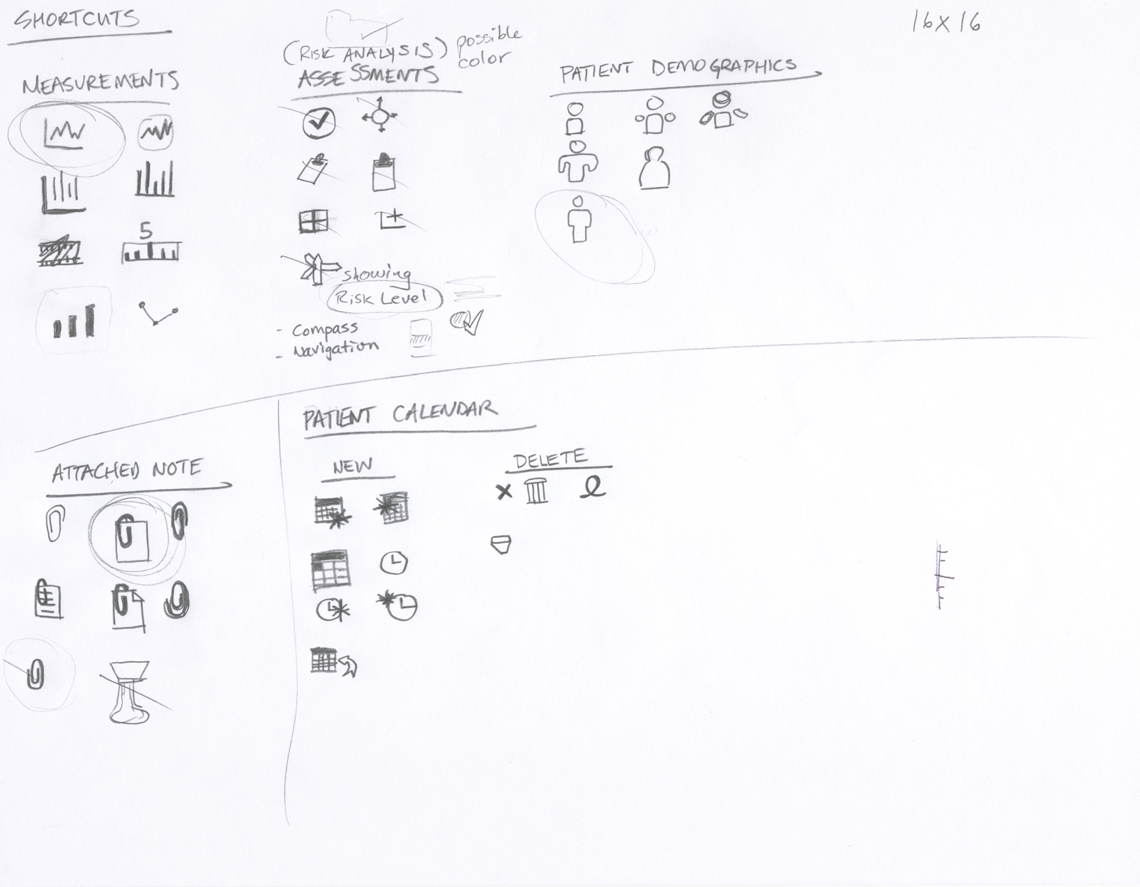 intel health guide icon exploration sketches